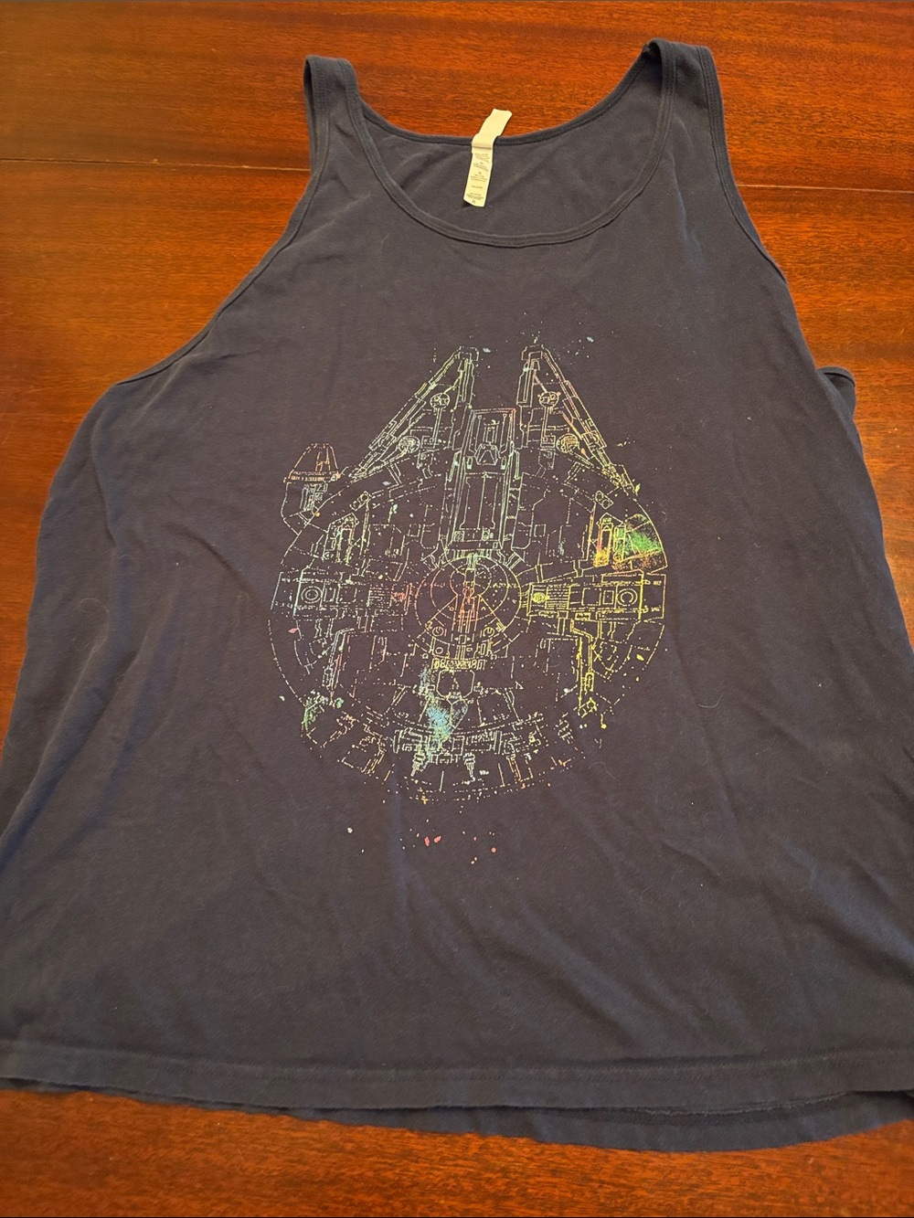 Star Wars millennium falcon women’s tank XL Navy Blue
